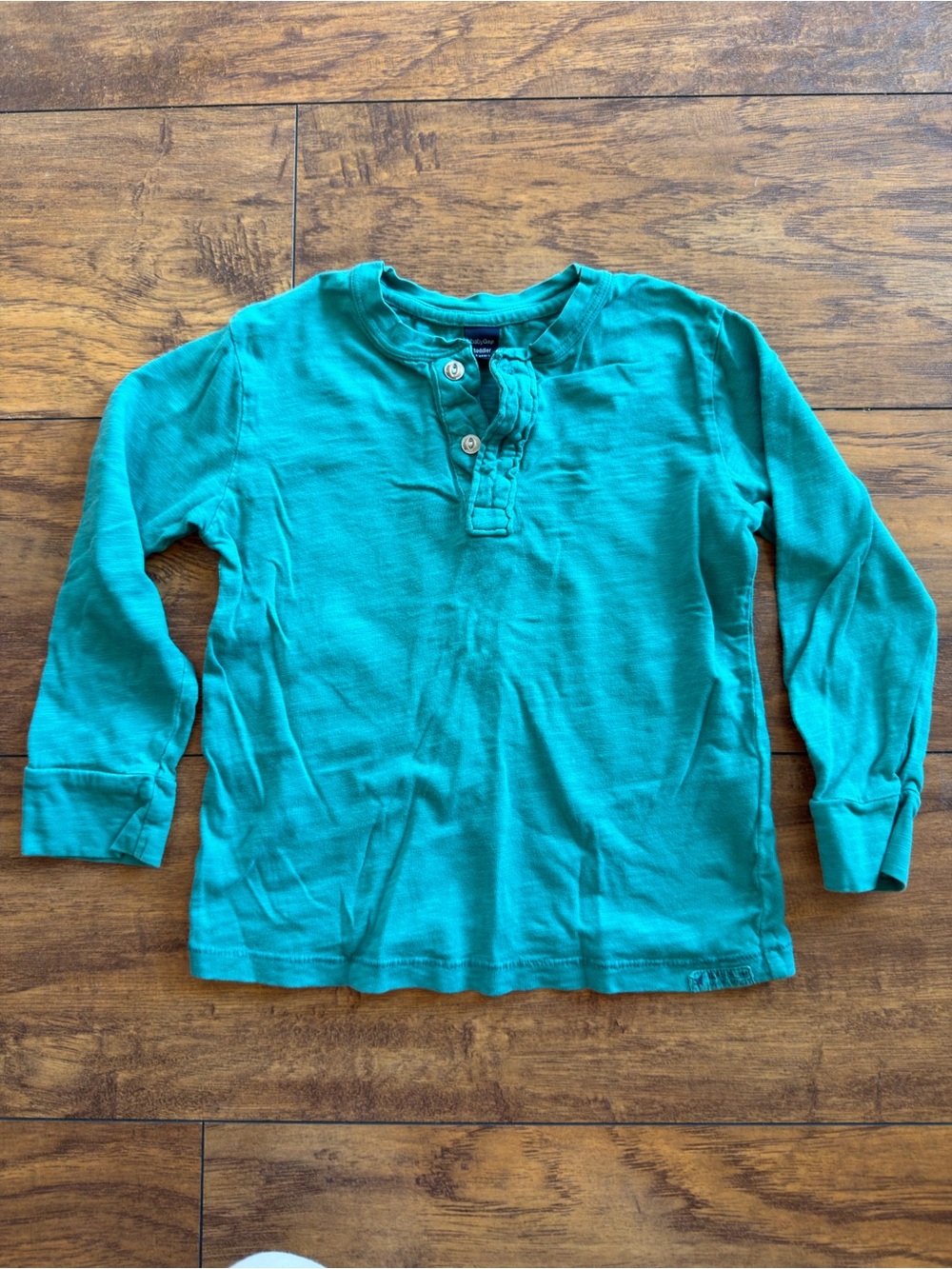 GAP Teal Long-Sleeve Henley Top
